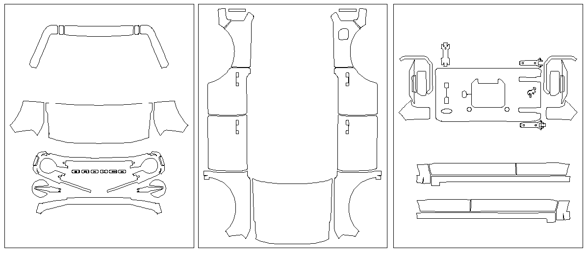 Clear Bra Bronco Patterns PPF